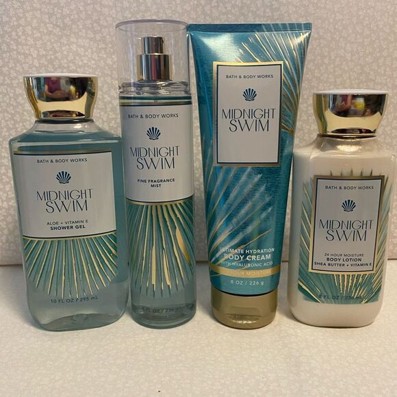 Bath and Body Works MIDNIGHT SWIM 4 PC Set - Picture 1 of 5